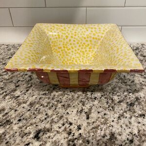Mackenzie Childs Bowl 8x8 3.5 in tall